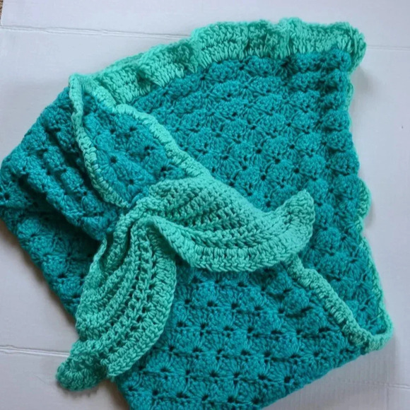 Adult Sized  Handmade Mermaid Tail Blanket - Picture 1 of 14